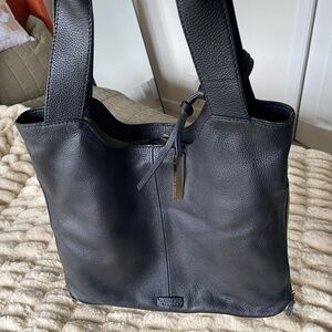 Vince Camuto Black Leather Tote / Shoulder Bag
